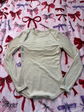 No Boundaries Light Sage Ribbed Crew Neck Tee